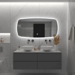 Badkamerspiegel BWS Torea 140x70cm Horizontaal LED Incl. Verwarming