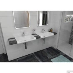 Wastafel Semi Inbouw Sapho Inka Rechthoekig 60x40 Cm Keramiek Wit -Sealkin Badkamermeubilair Winkel 341101 wastafel semi inbouw sapho inka rechthoekig 60x40 cm keramiek wit 5