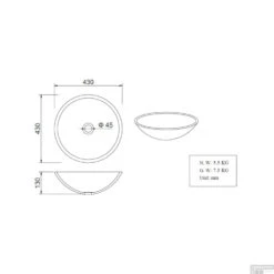 Waskomset Solidsurface Incl Mat Zwarte Inbouwkraan Afvoer En Waste -Sealkin Badkamermeubilair Winkel 36.4042 1