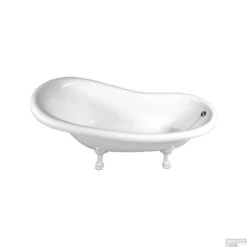 Vrijstaand Bad Sapho Retro 158x73x72 Cm Wit Met Leeuwenpoten -Sealkin Badkamermeubilair Winkel 37112 vrijstaand bad sapho retro 158x73x72 cm wit met leeuwenpoten 2