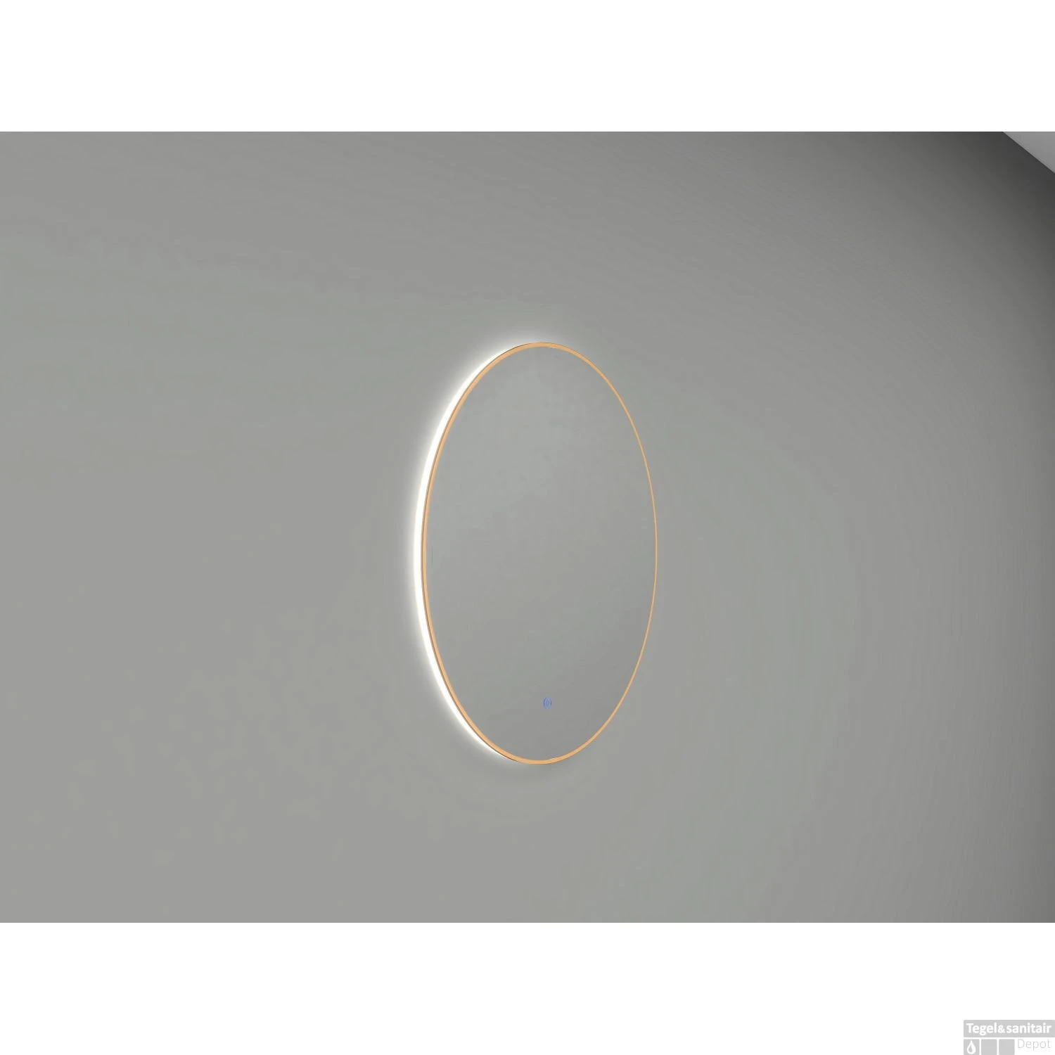 Ronde Spiegel Wiesbaden Novi Met LED, Dimbaar 100 Cm Geborsteld Messing 3 Ronde Spiegel Wiesbaden Novi Met LED, Dimbaar 100 Cm Geborsteld Messing