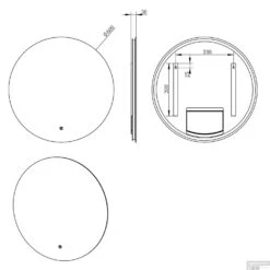 BWS Badkamerspiegel | Spark | Rond | Met LED Verlichting (Alle Maten) -Sealkin Badkamermeubilair Winkel 38.4400 1