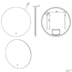BWS Badkamerspiegel | Spark | Rond | Met LED Verlichting (Alle Maten) -Sealkin Badkamermeubilair Winkel 38.4401 1