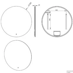 BWS Badkamerspiegel | Spark | Rond | Met LED Verlichting (Alle Maten) -Sealkin Badkamermeubilair Winkel 38.4402 1