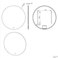 BWS Badkamerspiegel | Spark | Rond | Met LED Verlichting (Alle Maten) -Sealkin Badkamermeubilair Winkel 38.4403 1