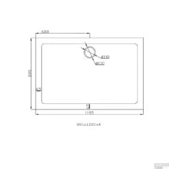 Douchebak Best Design Dona Laag Model Rechthoek 120x90x4cm -Sealkin Badkamermeubilair Winkel 3801430 tech