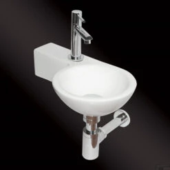 Fonteinset Best Design Step One Pack Kraangat Links Rond -Sealkin Badkamermeubilair Winkel 3853061.12