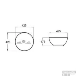 Waskom Best Design Big Rema Opbouw Rond Ø 42.5 Cm -Sealkin Badkamermeubilair Winkel 3860540 tech