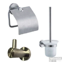 Complete Toiletset Best Design Ore Metaal/Glas