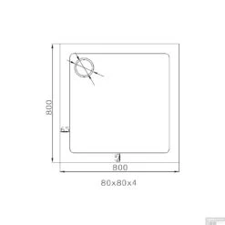 Douchebak Best Design Dona Laag Model 80x80x4cm -Sealkin Badkamermeubilair Winkel 3862810 tech