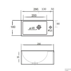 Fontein Best Design Wonder 29x18cm (Kraangat Rechts) -Sealkin Badkamermeubilair Winkel 3875080 tech