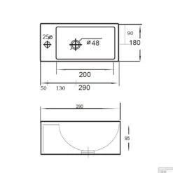 Fontein Best Design Wonder 29x18cm (Kraangat Links) -Sealkin Badkamermeubilair Winkel 3875090 tech
