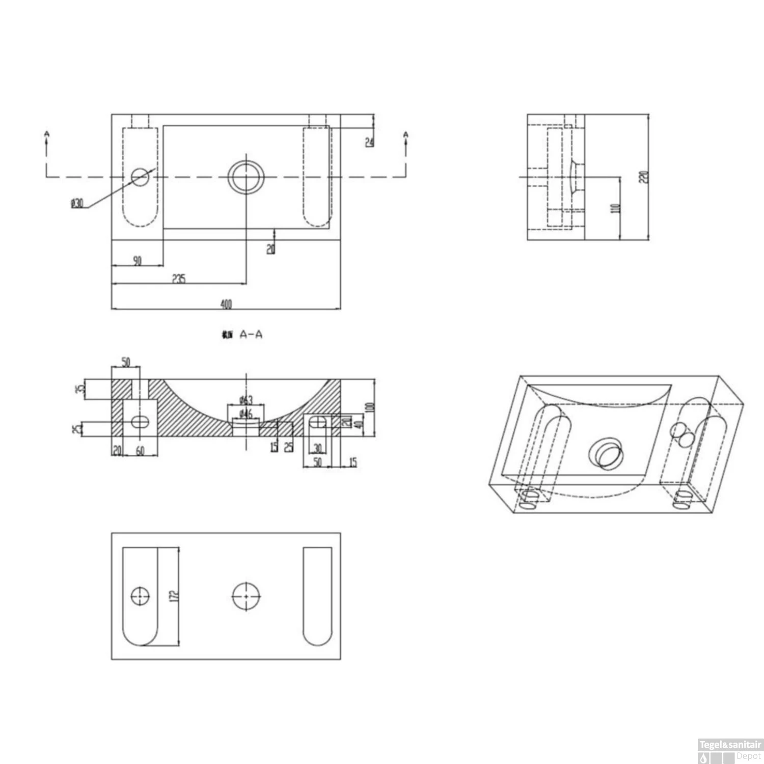 FonteinPack Recto Natuursteen Links 40x22x10 Cm Chroom (Keuze Uit 20 Kranen) 6 FonteinPack Recto Natuursteen Links 40x22x10 Cm Chroom (Keuze Uit 20 Kranen) - Afbeelding 4