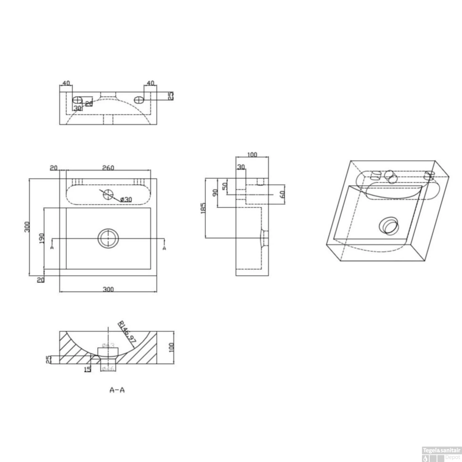 FonteinPack Square Natuursteen 30x30x10 Cm RVS (Keuze Uit 8 Kranen) 6 FonteinPack Square Natuursteen 30x30x10 Cm RVS (Keuze Uit 8 Kranen) - Afbeelding 4