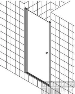 Kermi Ibiza Douchedeur 90x200 Cm. Matzilver-helder Glas -Sealkin Badkamermeubilair Winkel 40044