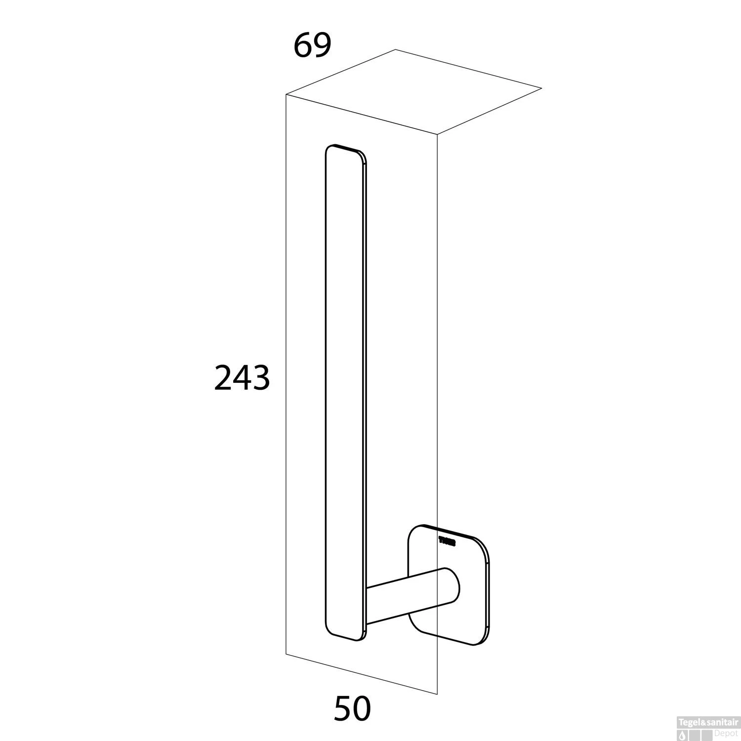 Reserverolhouder Tiger Colar Geborsteld RVS 9 Reserverolhouder Tiger Colar Geborsteld RVS - Afbeelding 7