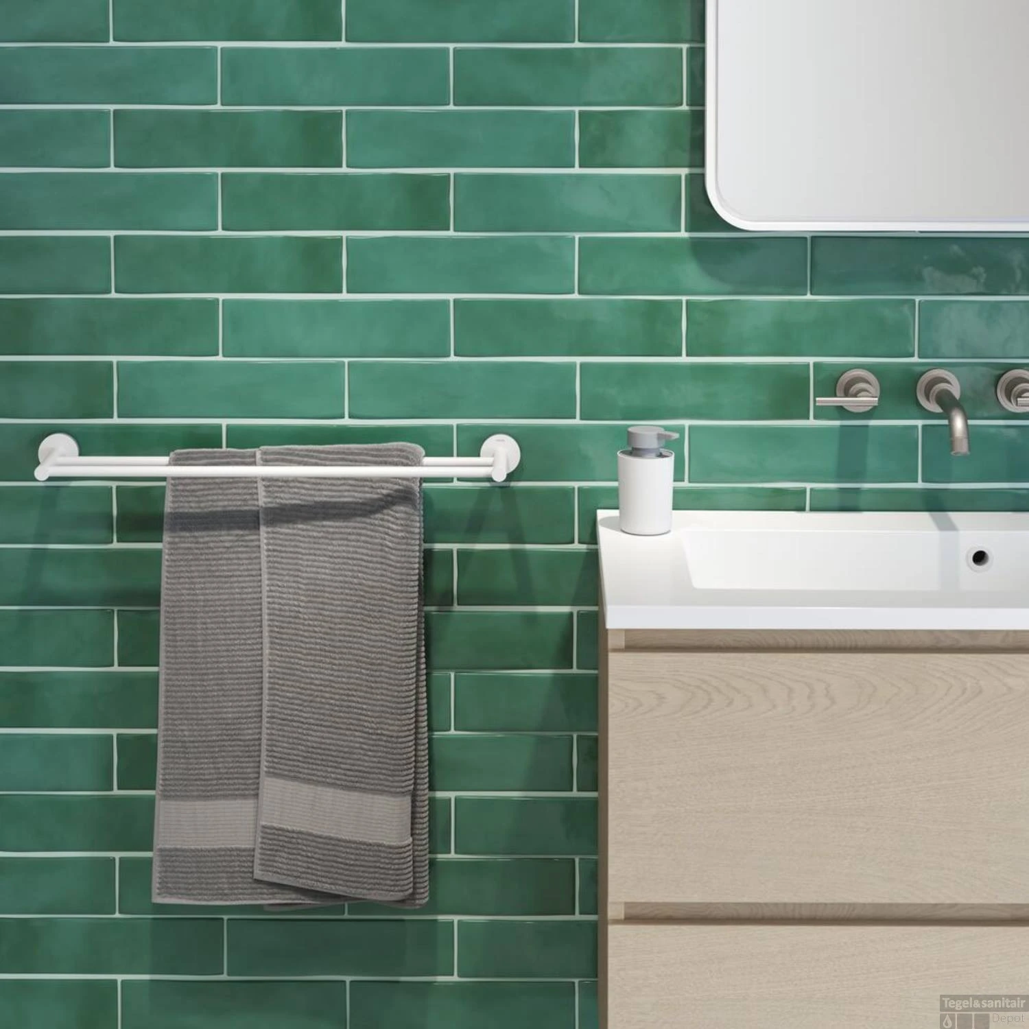 Vrijstaande Zeepdispencer Tiger Urban Mat Wit 5 Vrijstaande Zeepdispencer Tiger Urban Mat Wit - Afbeelding 3