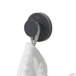 Handdoekhaak Tiger Urban Groot Rond Mat Zwart -Sealkin Badkamermeubilair Winkel 4008911317077 2