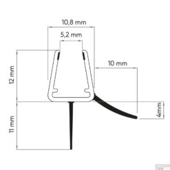Afdichtprofiel Sealskin Universeel Horizontaal 6/8mm 1Meter Transparant -Sealkin Badkamermeubilair Winkel 4008916931001 5
