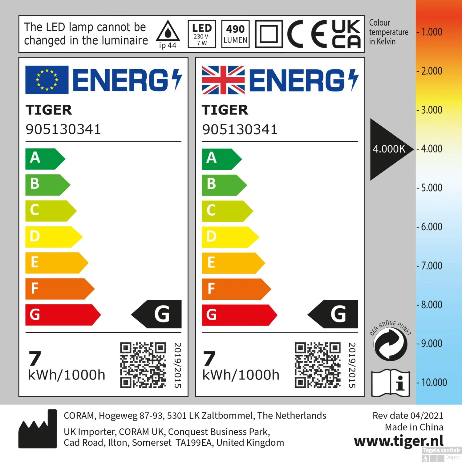 LED Spiegel Verlichting Tiger Aurel 4000K 30 Cm Chroom 10 LED Spiegel Verlichting Tiger Aurel 4000K 30 Cm Chroom - Afbeelding 8