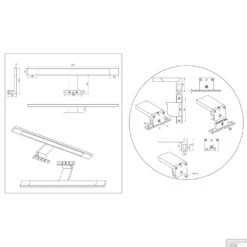 Spiegel Verlichting Tiger Ancis LED 4000K 60x4x10.5 Cm Chroom -Sealkin Badkamermeubilair Winkel 4008919068407 9