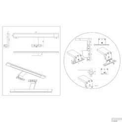 Spiegel Verlichting Tiger Ancis LED 4000K 60x4x10.5 Cm Mat Chroom -Sealkin Badkamermeubilair Winkel 4008919068438 10