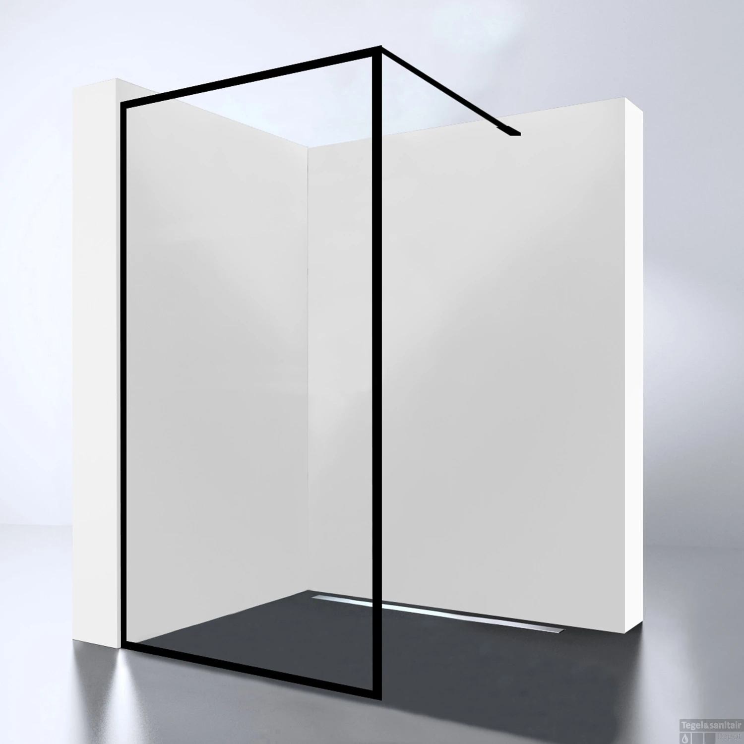 Inloopdouche Best Design For-You 90x200 Cm 8 Mm Nano Easy Clean Zwart 3 Inloopdouche Best Design For-You 90x200 Cm 8 Mm Nano Easy Clean Zwart