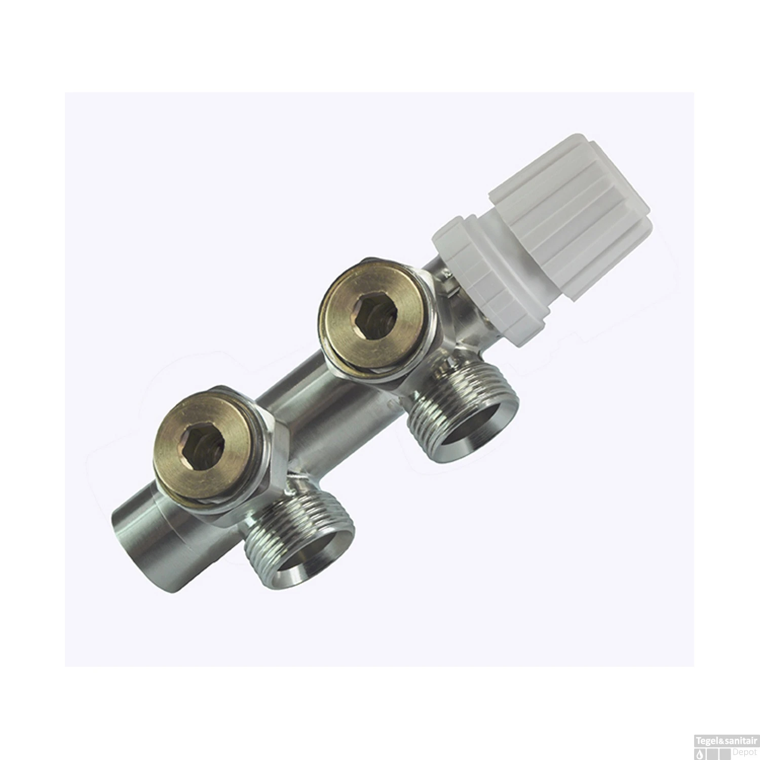 Onderblok Radiatoraansluitset Wiesbaden 16x2,0 +15 Knel Haaks Links Aansluiting Geborsteld Staal (RVS Look) 8 Onderblok Radiatoraansluitset Wiesbaden 16x2,0 +15 Knel Haaks Links Aansluiting Geborsteld Staal (RVS Look) - Afbeelding 6