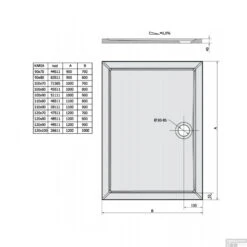 Douchebak Gegoten Marmer Sapho Karia 100x80x4 Cm Rechthoek Wit -Sealkin Badkamermeubilair Winkel 45511 douchebak marmer sapho karia 100x80x4 cm rechthoek wit 2