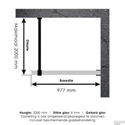 Inloopdouche Compleet Just Creating Profielloos 100 Cm RVS -Sealkin Badkamermeubilair Winkel 4jc1 100g t