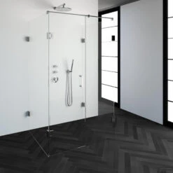 Douchecabine Compleet Just Creating Profielloos XL 100x120 Cm Chroom