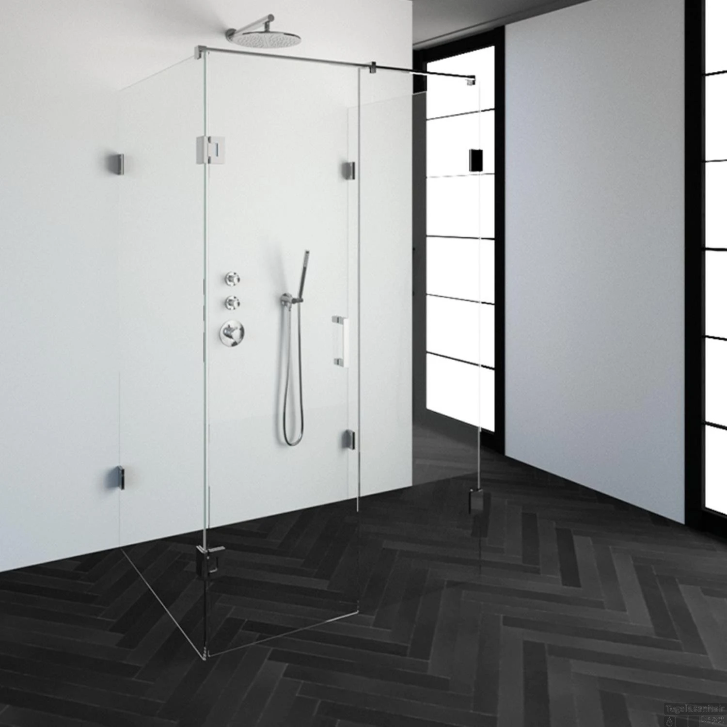 Douchecabine Compleet Just Creating Profielloos XL 100x120 Cm Chroom 3 Douchecabine Compleet Just Creating Profielloos XL 100x120 Cm Chroom