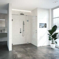 Complete Profielloze Nisdeur 2-Delig Inloopwand-Gekoppeld Draaideur 70cm (Alle Kleuren En Maten) -Sealkin Badkamermeubilair Winkel 4jc15 100 70m 1