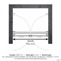 Pendeldeuren Compleet Just Creating Profielloos 70x200 Cm RVS 9 Pendeldeuren Compleet Just Creating Profielloos 70x200 Cm RVS -Sealkin Badkamermeubilair Winkel 4jc16 70 t 2