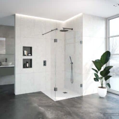 Sanitop Douchewand Profielloos | Met Vaste Zijwand 30cm | Inloopdouche (Alle Kleuren En Maten) 20 Sanitop Douchewand Profielloos | Met Vaste Zijwand 30cm | Inloopdouche (Alle Kleuren En Maten) -Sealkin Badkamermeubilair Winkel 4jc2 100 30m 1