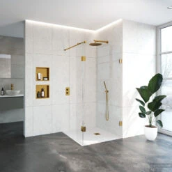 Sanitop Douchewand Profielloos | Met Vaste Zijwand 30cm | Inloopdouche (Alle Kleuren En Maten) 18 Sanitop Douchewand Profielloos | Met Vaste Zijwand 30cm | Inloopdouche (Alle Kleuren En Maten) -Sealkin Badkamermeubilair Winkel 4jc2 100 30u 1