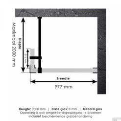 Inloopdouche Compleet Just Creating Profielloos 100/40 Cm Mat Zwart -Sealkin Badkamermeubilair Winkel 4jc2 100 40 t