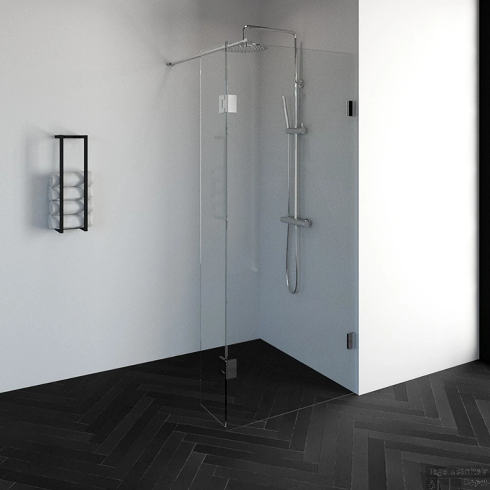 Inloopdouche Compleet Just Creating Profielloos 90/30 Cm Draaibaar Chroom 4 Inloopdouche Compleet Just Creating Profielloos 90/30 Cm Draaibaar Chroom - Afbeelding 2