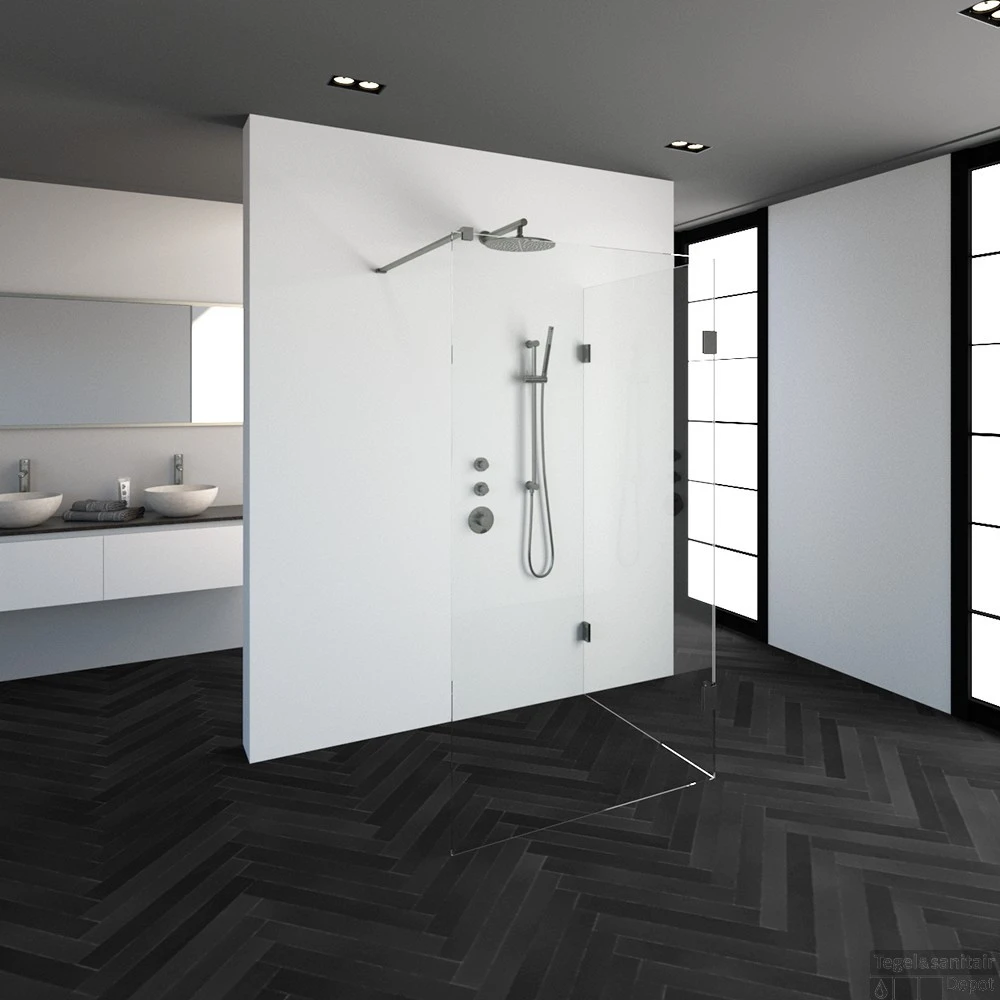 Inloopdouche Compleet Just Creating Profielloos 100x110x200 Cm Reversed RVS 5 Inloopdouche Compleet Just Creating Profielloos 100x110x200 Cm Reversed RVS - Afbeelding 3