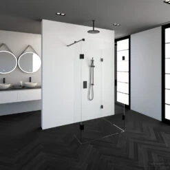 Inloopdouche Compleet Just Creating Profielloos 100x110/40 Cm Reversed Mat Zwart -Sealkin Badkamermeubilair Winkel 4jc5 100x110 40a 1