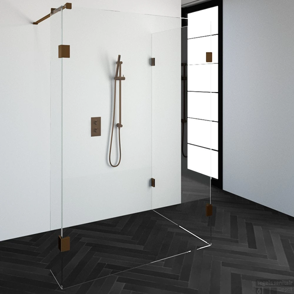 Inloopdouche Compleet Just Creating Profielloos 100x140/30 Cm Reversed Koper 3 Inloopdouche Compleet Just Creating Profielloos 100x140/30 Cm Reversed Koper