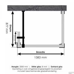 Inloopdouche Compleet Just Creating Profielloos 90x140/30 Cm Reversed Koper -Sealkin Badkamermeubilair Winkel 4jc5 90x140 30 tt