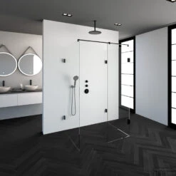 Inloopdouche Compleet XL Just Creating Profielloos 100x120 Cm Mat Zwart -Sealkin Badkamermeubilair Winkel 4jc6 100x120a 1