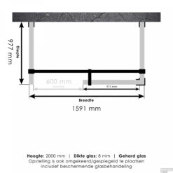Inloopdouche Compleet XL Just Creating Profielloos 100x160 Cm RVS -Sealkin Badkamermeubilair Winkel 4jc6 100x160 t 2