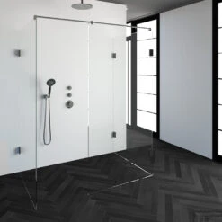 Inloopdouche Compleet XL Just Creating Profielloos 100x160 Cm RVS