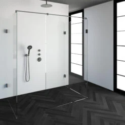 Inloopdouche Compleet XL Just Creating Profielloos 100x180 Cm RVS