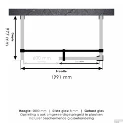 Inloopdouche Compleet XL Just Creating Profielloos 100x200 Cm RVS -Sealkin Badkamermeubilair Winkel 4jc6 100x200 t 2