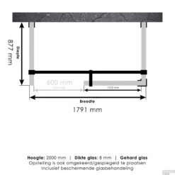 Inloopdouche Compleet XL Just Creating Profielloos 90x180 Cm Goud -Sealkin Badkamermeubilair Winkel 4jc6 90x180 t 3