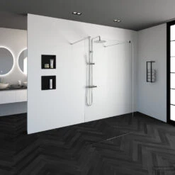 Doorloopdouche Compleet Just Creating Profielloos 120x200 Cm Chroom -Sealkin Badkamermeubilair Winkel 4jc7 120ch 1