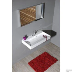 Wastafel Sapho Amur Rechthoek 90x46x12.5 Cm Cast Marble Wit -Sealkin Badkamermeubilair Winkel 55032 wastafel sapho amur rechthoek 90x46x12.5 cm marmer wit 5